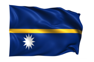 nauru vinka flagga realistisk transparent bakgrund png