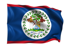 belize bandeira acenando fundo transparente realista png