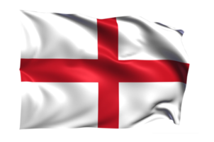 Engeland golvend vlag realistisch transparant achtergrond png