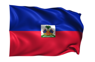 haiti winkende flagge realistischer transparenter hintergrund png