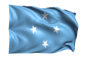 micronesia ondeando bandera fondo transparente realista png