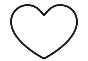 Heart icon on transparent background png