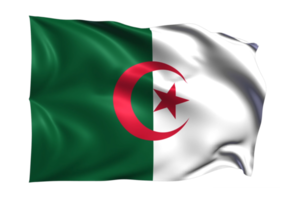 algeria agitando bandiera realistico trasparente sfondo png