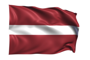 Latvia Waving flag Realistic Transparent Background png