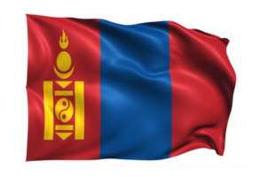 mongolie agitant le drapeau fond transparent réaliste png