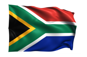 South Africa Waving flag Realistic Transparent Background png