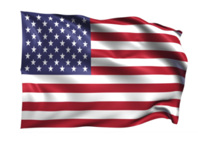 estados unidos ondeando bandera fondo transparente realista png