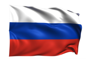 Russia Waving flag Realistic Transparent Background png