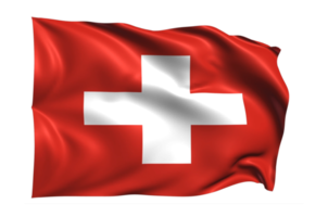 Svizzera agitando bandiera realistico trasparente sfondo png