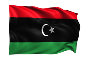 libyen vinka flagga realistisk transparent bakgrund png