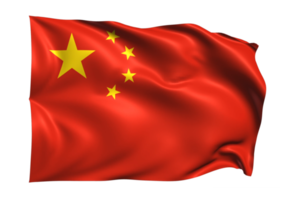 china agitando bandeira fundo transparente realista png