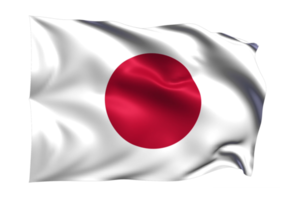 japon agitant le drapeau fond transparent réaliste png