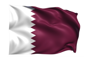 Qatar agitando bandiera realistico trasparente sfondo png