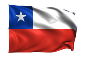 chile ondeando bandera fondo transparente realista png