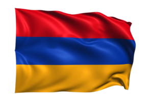 Armenië golvend vlag realistisch transparant achtergrond png