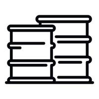 Biohazard stack barrels icon, outline style vector