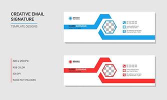 Business Email Signature Template Designs vector