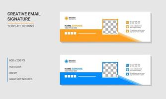 diseños de plantillas de firma de correo electrónico de negocios vector