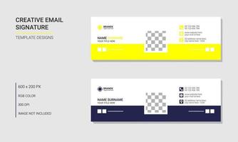 Business Email Signature Template Designs vector