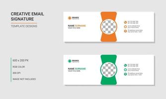 Business Email Signature Template Designs vector