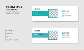 Business Email Signature Template Designs vector