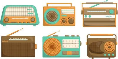 Vector set with radio receivers, radio players