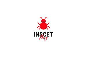 Flat insect bug animal logo design vector template illustration