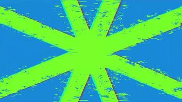 roterend kruis animatie met retro en abstract glitch effect video