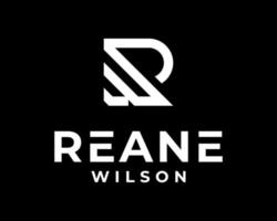 Letter RW WR Monogram Geometric Modern Simple Minimalist Shape Unique Mark Vector Logo Design
