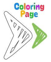 Coloring page with Arrow for kids vector