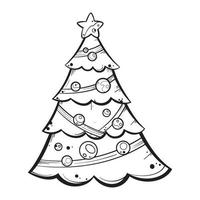 Christmas cartoons to decorate the card. Coloring for children. vector
