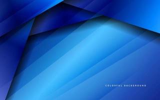 Abstract overlap papercut blue color background vector