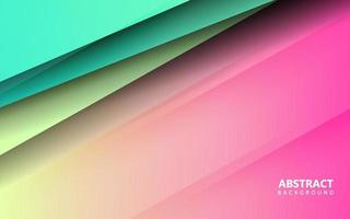 Abstract overlap papercut rainbow color background vector