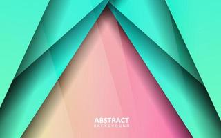 Abstract overlap papercut rainbow color background vector