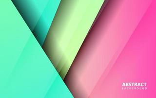 Abstract overlap papercut rainbow color background vector