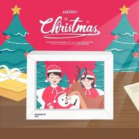 Christmas vector concept illustration poster