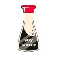 botella de salsa de soja elemento aislado vector