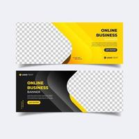 banner template and social media banner vector