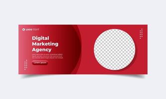 Digital marketing banner post template design vector