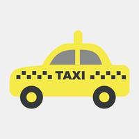 icono de taxi. elementos de transporte. iconos de estilo plano. bueno para impresiones, carteles, logotipos, letreros, anuncios, etc. vector