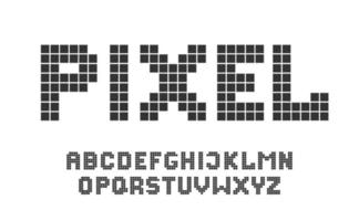 square dot fonts vector