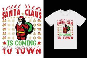 diseño de camiseta de vector de ciudad de navidad