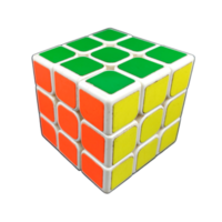 Rubik toy with transparent background png