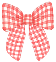 cute check striped ribbon hair bow tie watercolour illustration png