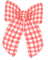 cute check striped ribbon hair bow tie watercolour illustration png