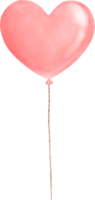 cute sweet Hearts balloon watercolour hand drawing png