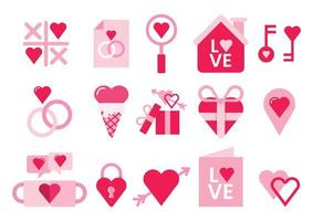 valentine's day icon flat icon valentine's elements vector