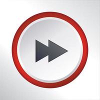 play button flat icon button with red gradient circle vector design