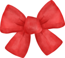 cute red ribbon hair bow tie watercolour illustration png