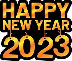 2023 sticker design, new year sticker design 2023 vector